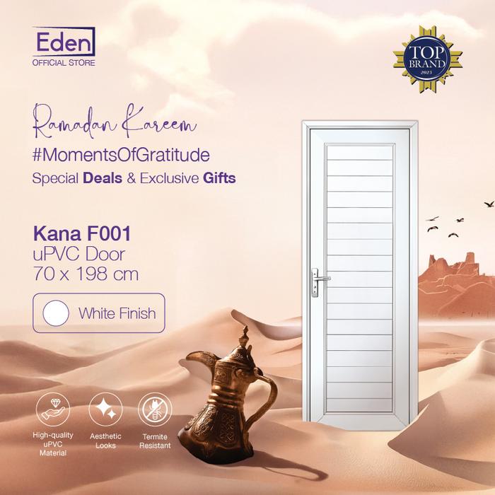 PINTU EDEN KANA UPVC F001 WHITE KANAN